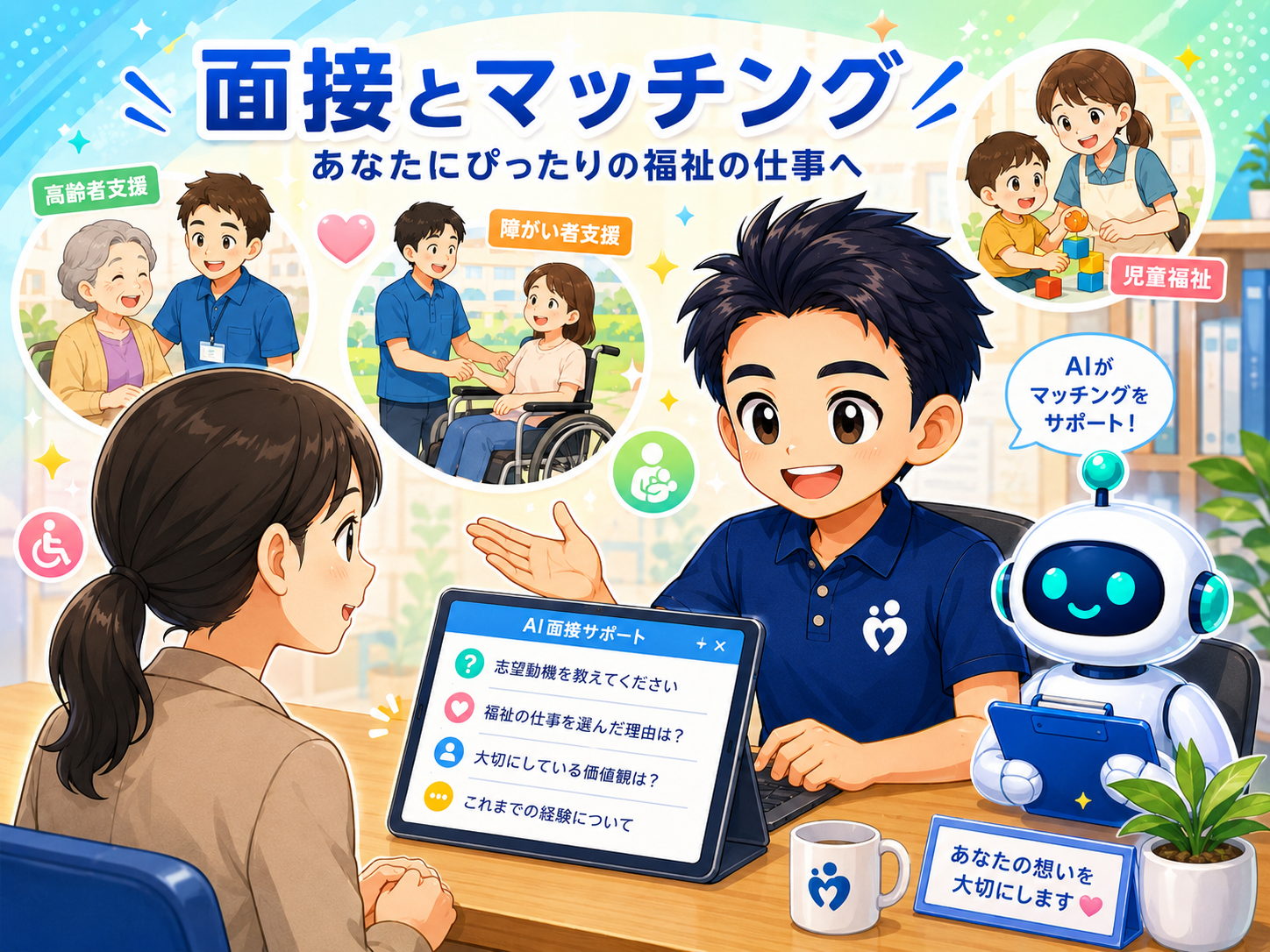 採用成功と現場支援のイメージ